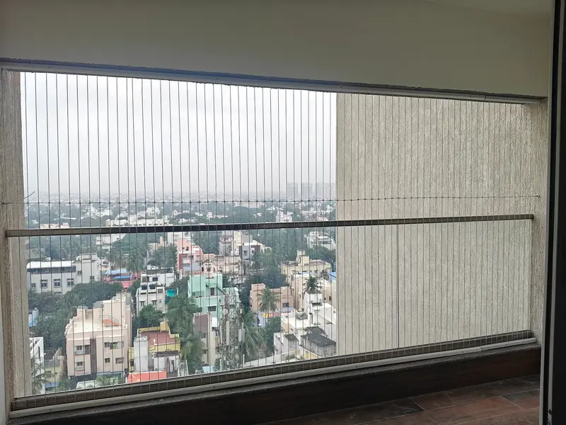 Invisible Grill Installation In Adyar — photo 1 of balcony fronts work completed in Adyar, Chennai