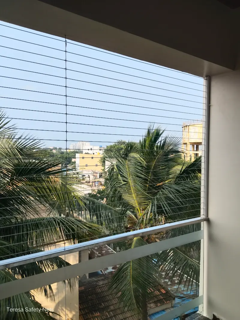 Invisible Grill For Balcony Installation In Anna Nagar — photo 2 of balcony returns work completed in Anna Nagar, Chennai