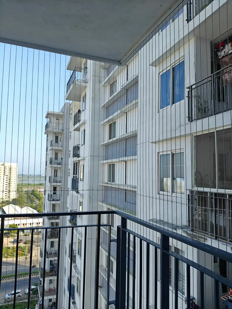 Invisible Grill For Balcony Installation In Anna Nagar — photo 3 of sit-out openings work completed in Anna Nagar, Chennai