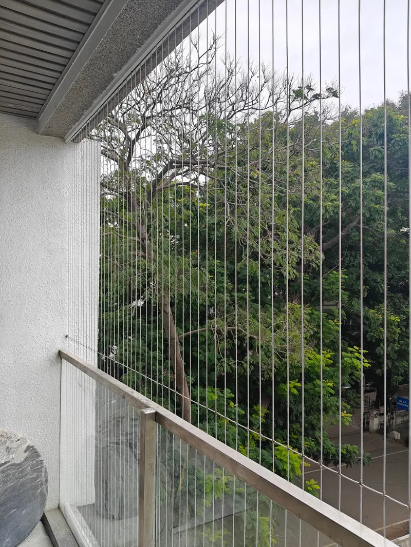 Invisible Grill For Balcony Installation In Anna Nagar — photo 6 of balcony fronts work completed in Anna Nagar, Chennai