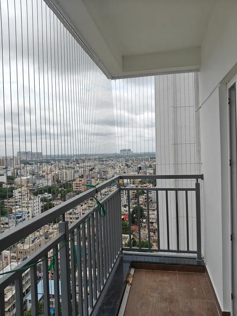 Invisible Grill For Balcony Installation In Anna Nagar — photo 1 of balcony fronts work completed in Anna Nagar, Chennai