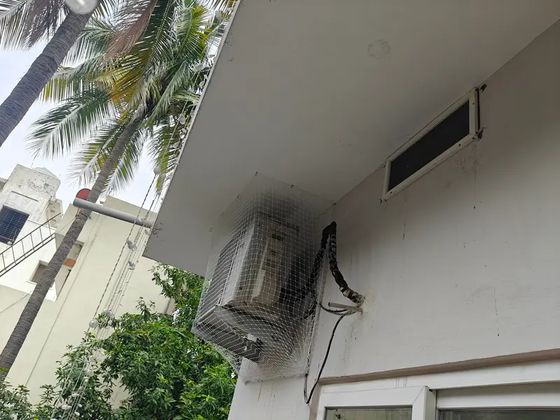 Pigeon Net Installation In ECR — photo 4 of duct mouths work completed in ECR, Chennai