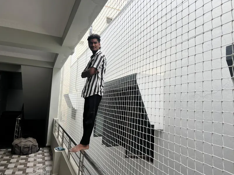 Safety Net For Balcony Installation In Kodambakkam — photo 3 of balcony corners work completed in Kodambakkam, Chennai
